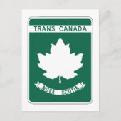 Nova Scotia, Trans-Canada Highway Sign Briefkaart (Voorkant)