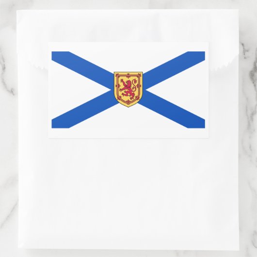 Nova Scotia Vlag Grafisch Rechthoekige Sticker (Tas)