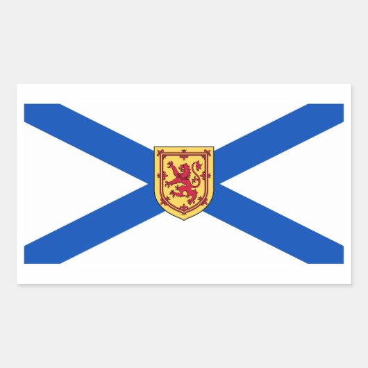 Nova Scotia Vlag Grafisch Rechthoekige Sticker (Voorkant)