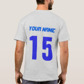 Nova Scotia Vlag Hockey Logo, met Rugprint T-shirt (Achterkant)