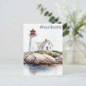Nova Scotia Vuurtoren van Canada Reizen Briefkaart (Staand voorkant)