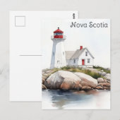 Nova Scotia Vuurtoren van Canada Reizen Briefkaart (Voorkant / Achterkant)