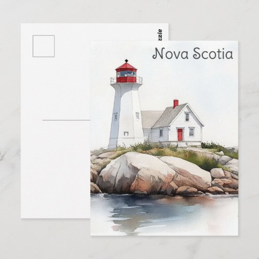Nova Scotia Vuurtoren van Canada Reizen Briefkaart (Voorkant / Achterkant)