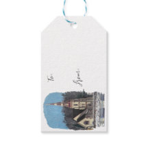 Nova Scotia Winter Church Scene Gift Label