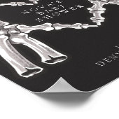 NOVA Skeleton Heart Hands Baby shower Welkom Poster (Hoek)