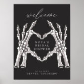 NOVA Skeleton Heart Hands Vrijgezellenfeest Welkom Poster (Voorkant)