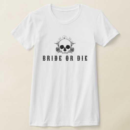 NOVA Skull Bride of Die Bachelorette Party T-shirt (Laagn)
