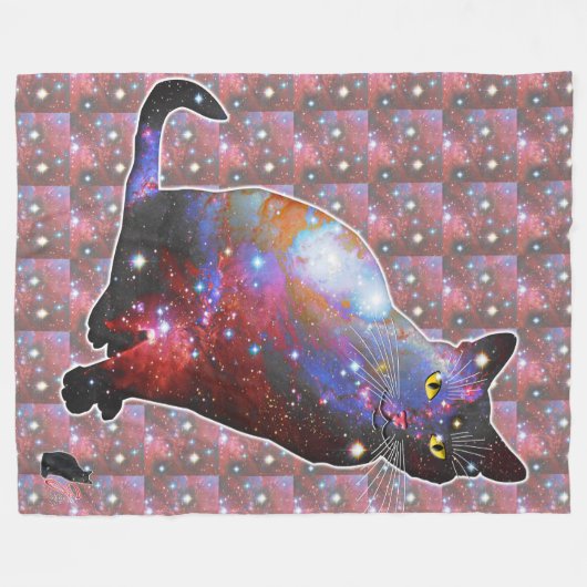 Nova Space in Cat Fleece Blanket (Voorkant (Horizontaal))