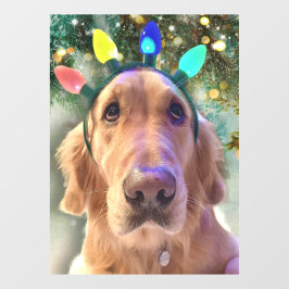 Nova The Golden Retriever Dog Kerstmis Raamsticker