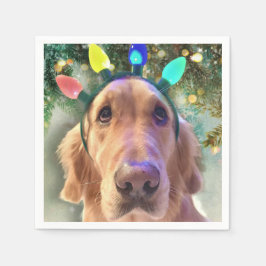 Nova The Golden Retriever Dog Kerstmis Servet