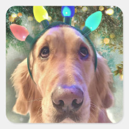 Nova the Golden Retriever - Kerst stickers