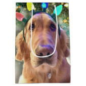 Nova the Golden Retriever - kerstcadeautas Medium Cadeauzakje (Achterkant)
