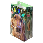 Nova the Golden Retriever - Kerstmis Klein Cadeauzakje (Achterkant Gekanteld)