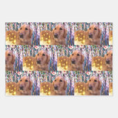 Nova the Golden Retriever - Papier met onmiddellij Inpakpapier Vel (Voorkant)