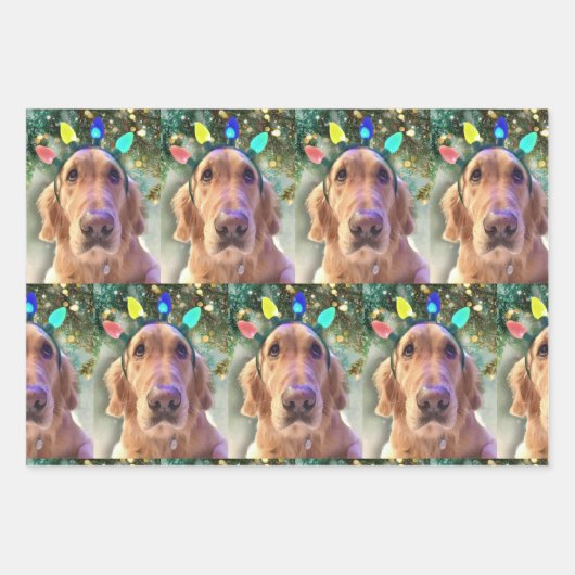 Nova the Golden Retriever - Papier met onmiddellij Inpakpapier Vel (Voorkant)