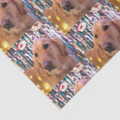 Nova the Golden Retriever Santa Kerstmis Tissuepapier (Detail)