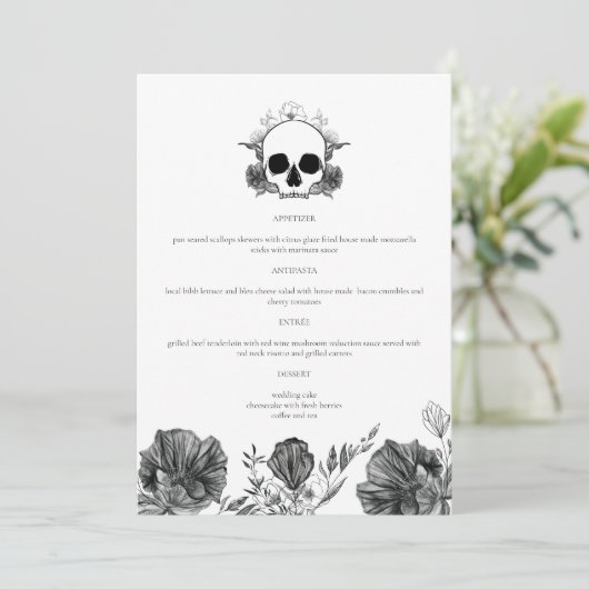 NOVA Til Death  Gothic Skull Diner Menu (Staand voorkant)