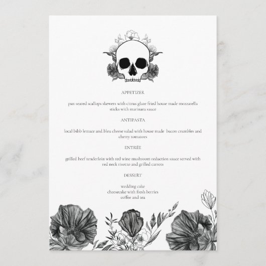 NOVA Til Death  Gothic Skull Diner Menu (Voorkant)