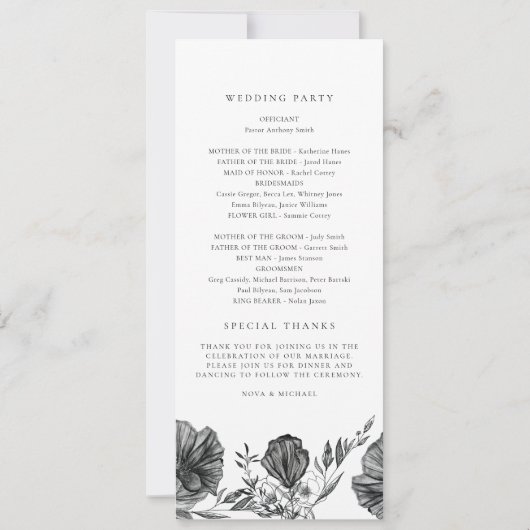 NOVA Til Death Gothic Skull Trouwprogramma Kaart (Achterkant)