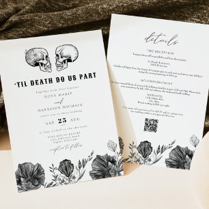 NOVA Til Death Gothic Skull Wedding Details en Kaart