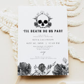 NOVA Til Death Gothic Skull Zwart Vrijgezellenfees Kaart