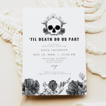 NOVA Til Death Gothic Skull Zwart Vrijgezellenfees