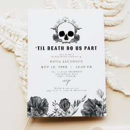 NOVA Til Death Gothic Skull Zwart Vrijgezellenfees Kaart