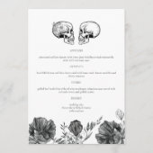 NOVA Til Death  Gotische Schedel Bruiloft Menu (Voorkant)