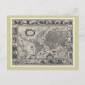 Nova totius terrarum, 1606 Antiek Wereldkaart Briefkaart (Voorkant)