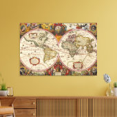Nova Totius Terrarum Orbis Geographica Ac Hydrogra Canvas Afdruk (Insitu (Woonkamer))