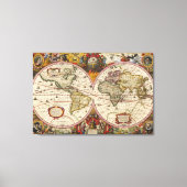 Nova Totius Terrarum Orbis Geographica Ac Hydrogra Canvas Afdruk (Voorkant)