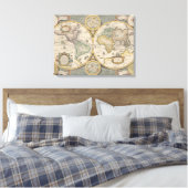 Nova Totius Terrarum Orbis Geographica Canvas Afdruk (Insitu (Slaapkamer))