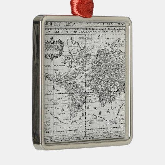 Nova Totius Terrarum Orbis Metalen Ornament (Rechts)