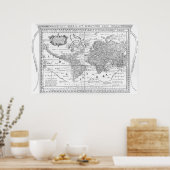 Nova Totius Terrarum Orbis Poster (Keuken)