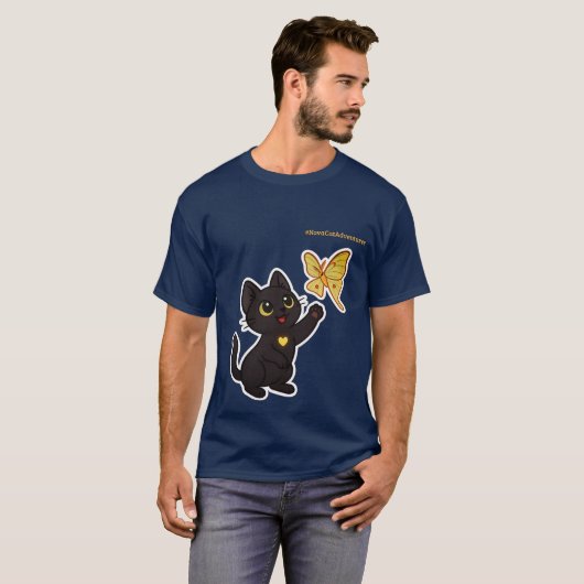 #NovaCatAdventures  and Lunar Moth Frolics T-Shirt (Voorkant volledig)