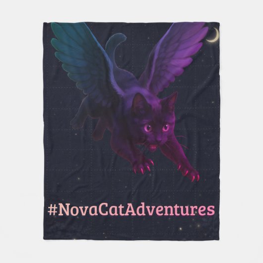 #NovaCatAdventures – Winged v2 Fleece Deken (Voorkant)