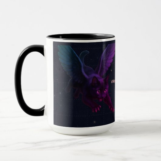 #NovaCatAdventures winged v2 mug Mok (Links)