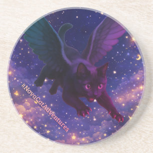 #NovaCatAdventures – Winged v3 coaster Zandsteen Onderzetter