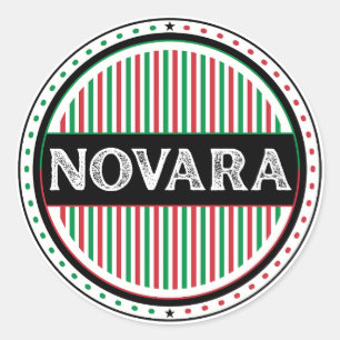 Novara City Pride Embleem – Italiaanse identiteit Ronde Sticker