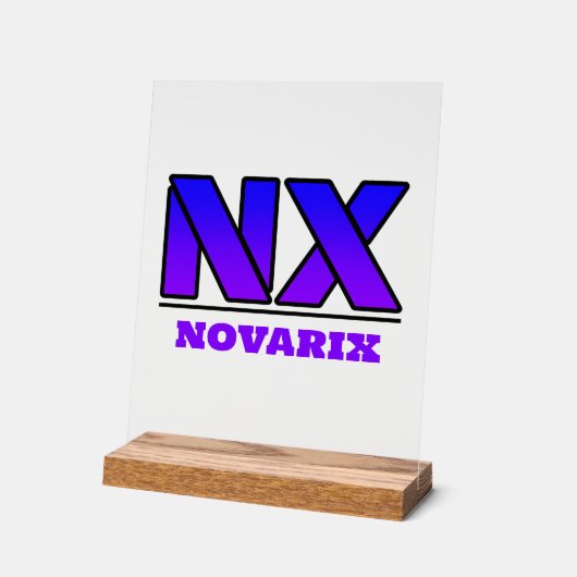 Novarix Acrylschild Logo Acryl Bord (Hoek)