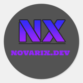 novarix aufkleber schwarz ronde sticker