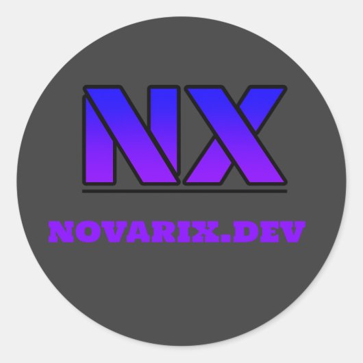 novarix aufkleber schwarz ronde sticker (Voorkant)