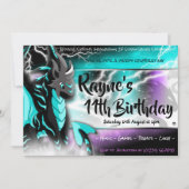 Novastorm Dragon Birthday Invitations Kaart (Voorkant)
