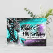 Novastorm Dragon Birthday Invitations Kaart (Staand voorkant)
