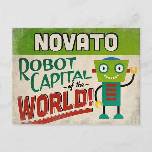 Novato California Robot - Funny  Briefkaart (Voorkant)