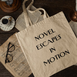 Novel ontsnapt in beweging Unieke Bibliothecaris B Tote Bag