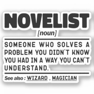 Novelist Noun Definition Creatief Schrijven Cool Sticker