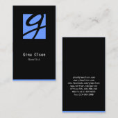 Novellist Visitekaartje Monogram Block (Voorkant / Achterkant)