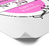 Novelty 30th milestone Birthday Funny Wine Label Poster (Hoek)