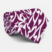 Novelty Abstract Geo Maroon Stropdas (Opgerold)
